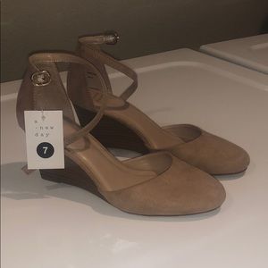 Taupe Wedge Heel Size 7